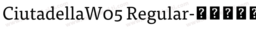 CiutadellaW05 Regular字体转换